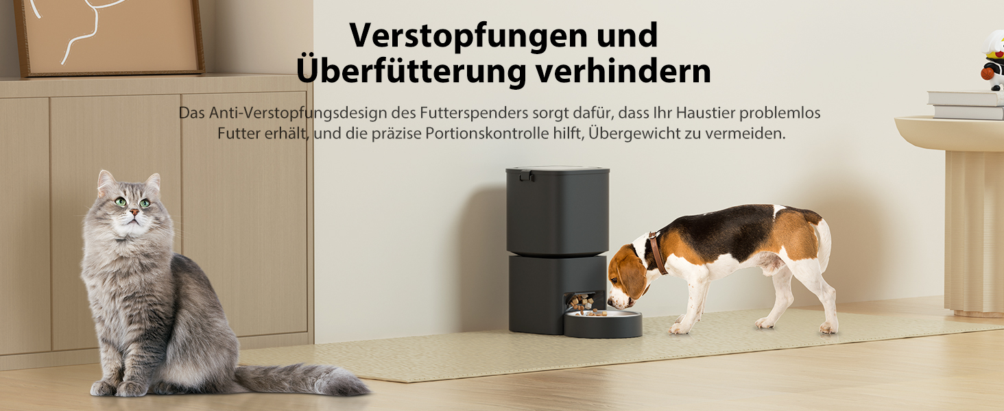 Автомат для годування котів та собак, 5л, чорний. Інтелектуальний диспенсер з програмуванням до 10 прийомів їжі на день