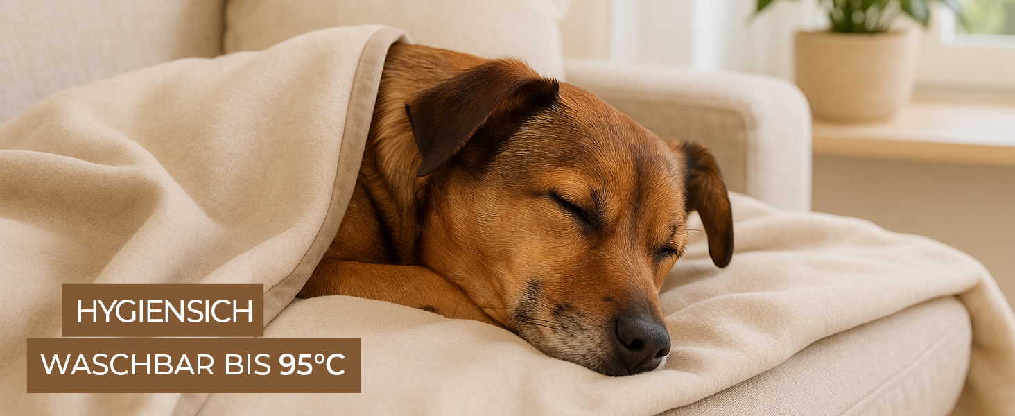 М'яка ковдра для собак Doctor Bark, 100x70 см, блакитна, миюча до 95°C, флісова, Made in Germany