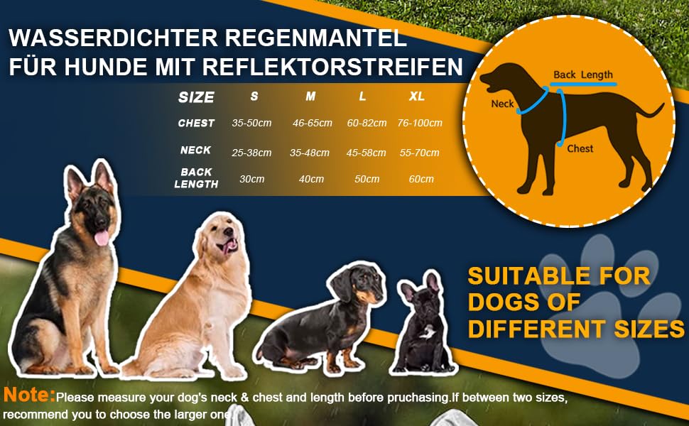 Водонепроникна куртка для собак: легка, вітрозахисна, з відбиваючими смугами та капюшоном (S)