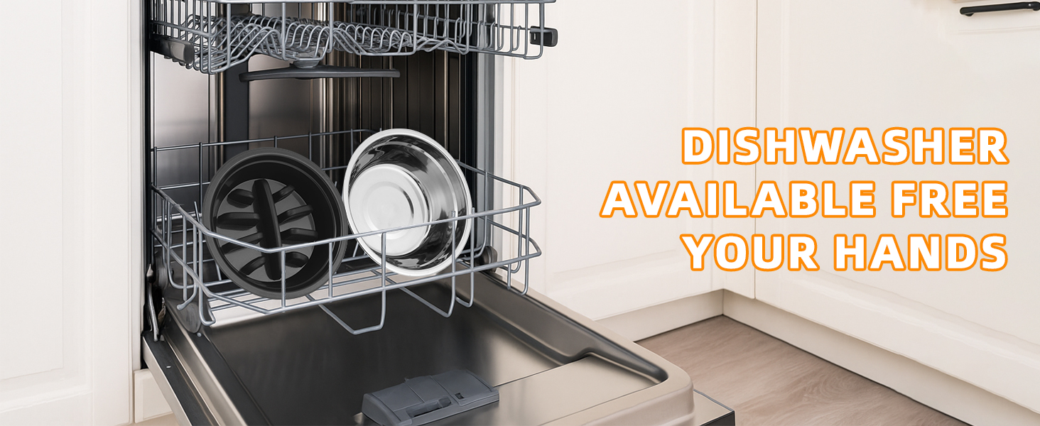 Підвищена годівниця для собак, регульована висота, великі породи - 2 x миска з нержавіючої сталі (1200 мл) + 1 x повільна годівниця (800 мл) - стійка станція для годування середніх/великих собак, чорний/сірий колір