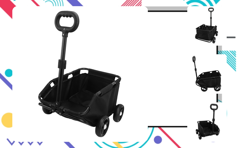 Дитяча коляска для собак, прогулянкова та для джогінгу, чорна. Підходить для малих та середніх порід.