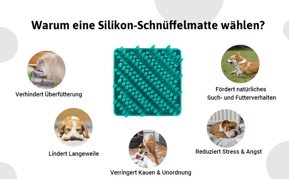 Силіконова килимок для собак PEGGY11, 28×28 см, Slow Feeder, антиковзаюча, легка у митті