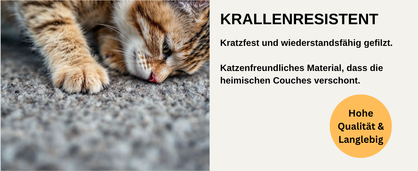 Кігтеточка-будиночок для котів XL, з вовни Romney, сірого кольору