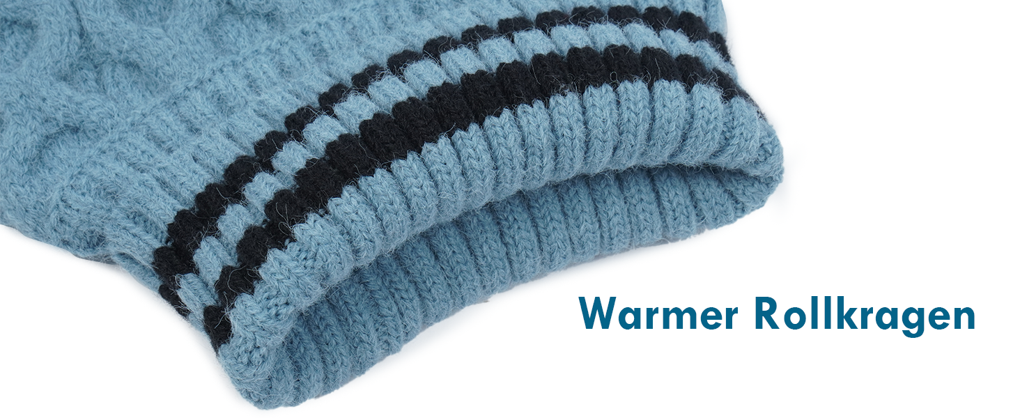 Теплий в'язаний пуловер для собак з коміром-стійкою, блакитний, 3XL XXXL | Підходить для великих собак: Лабрадор, Боксер