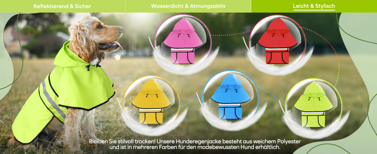 Водонепроникний дощовик для собак Weesiber з капюшоном (L, Рожевий)