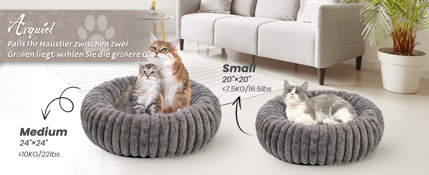 Килимок для кота, Круглий лежак для тварин, Лежанка для собак, М'який, Миючий, з антиковзким дном (Сірий, 50 x 50 см)