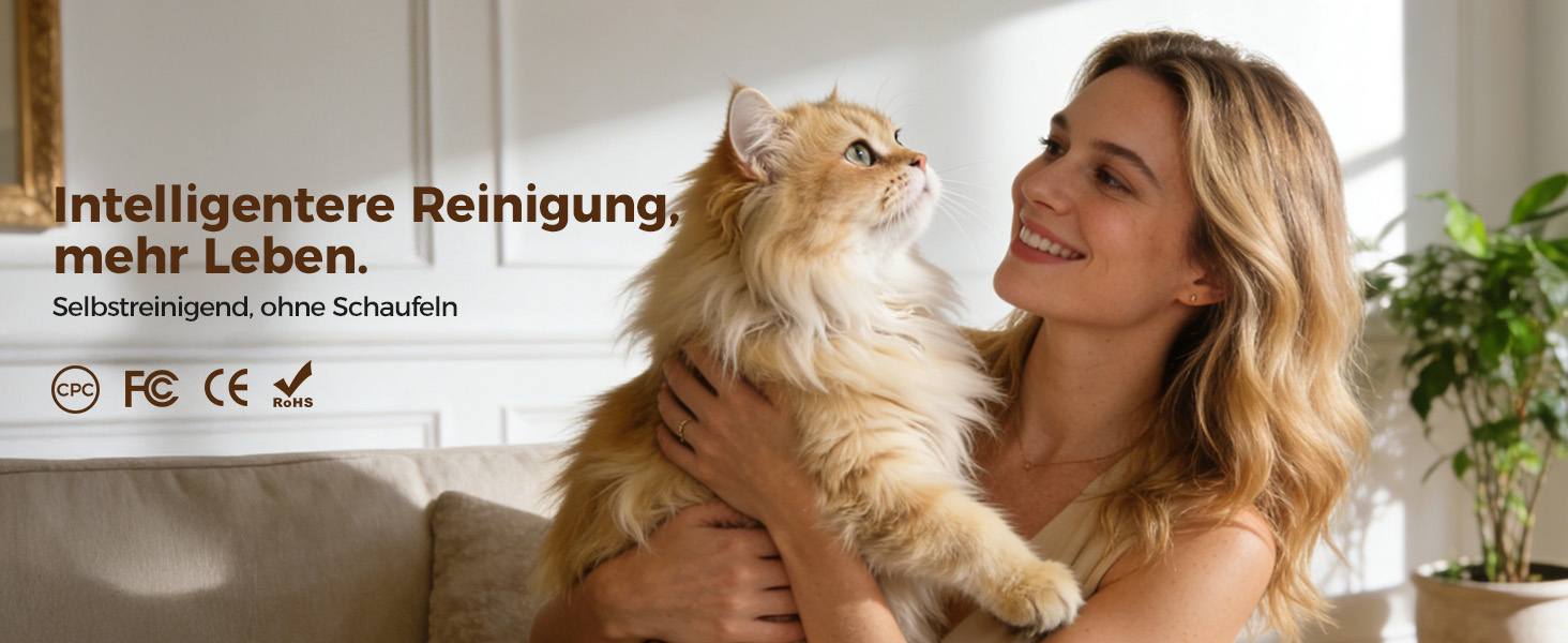 Автоматичний лоток для котів Katzenklo Selbstreinigend з контролем запаху, сенсорами та керуванням через додаток - для великих котів