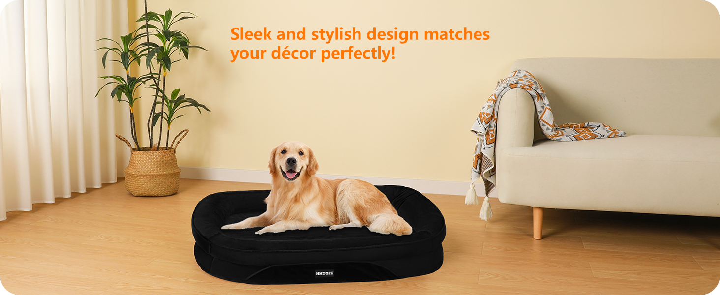 Ортопедичне ліжко для собак, диван-лежанка з валиком для шиї, кошик для собак з неслизьким дном, знімний та пральний, середні та великі породи, 106 x 79 x 17 см, оливковий колір