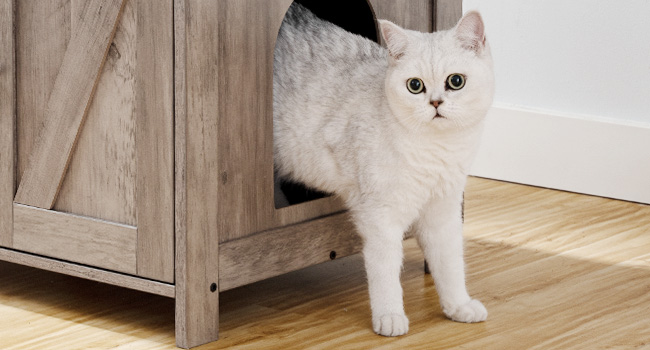 Котяче дерево з тумбою для лотка, 2-в-1, 150 см