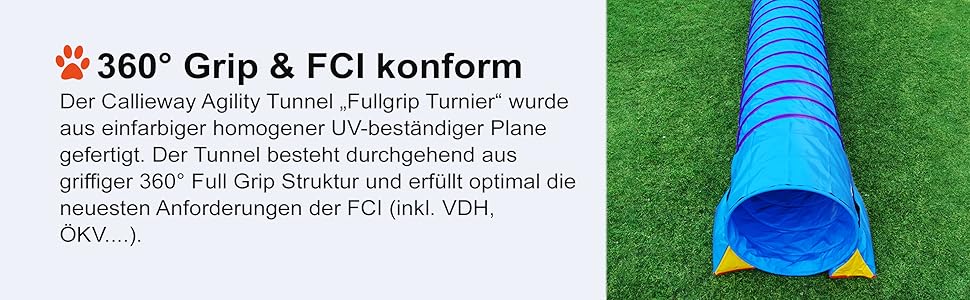 Туннель для аджиліті Callieway® для собак, діаметр 60 см, повний захват 360°, жовтий (6 м)