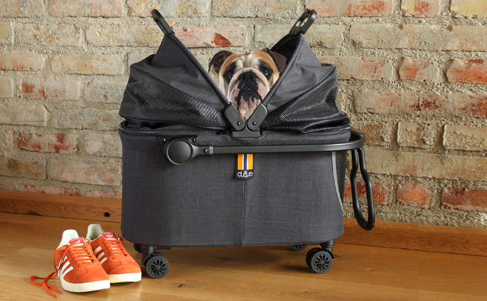 Складана переносна переноска для собак та котів до 8 кг | З колесами | З міцного поліестеру та сітки | Легка переноска для тварин