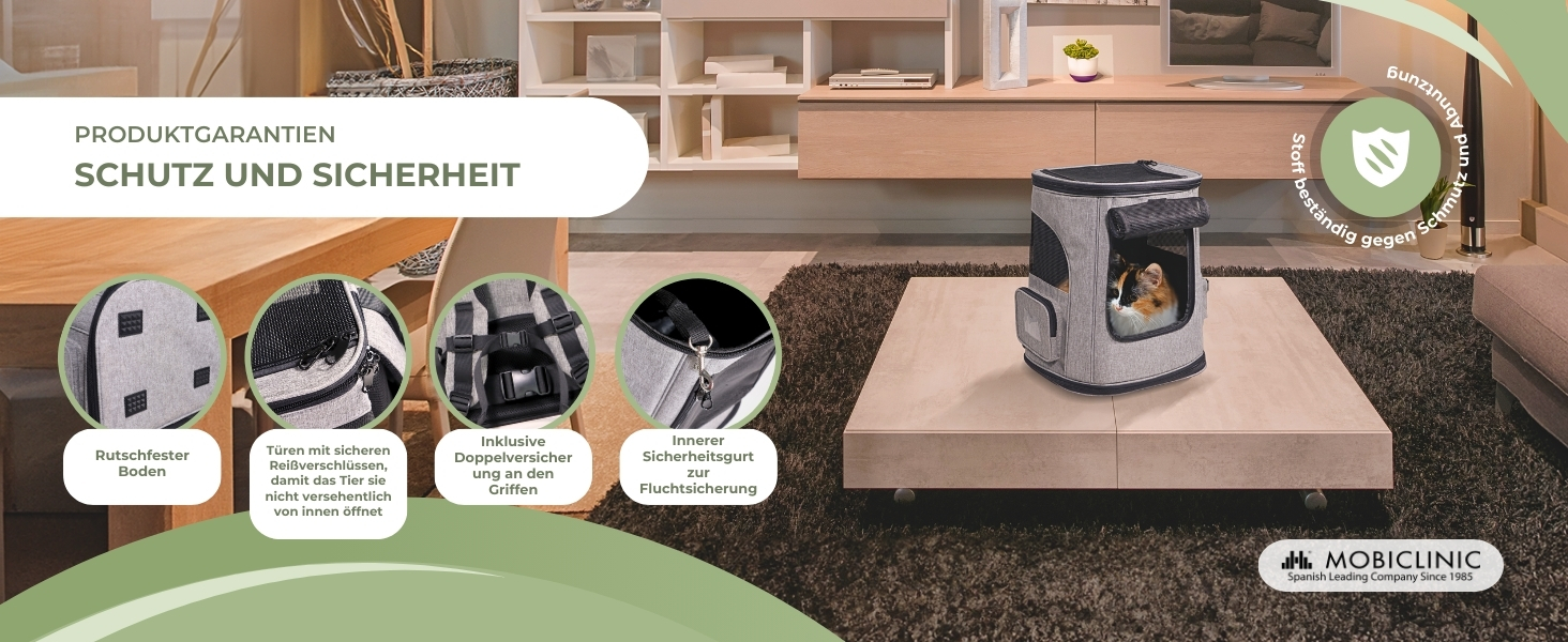 Mobiclinic® Pets: Сучасна переноска-рюкзак для котів та собак, 30x25x40 см, Thor, складна, з сіткою, аксесуари, подвійний хват, регульована