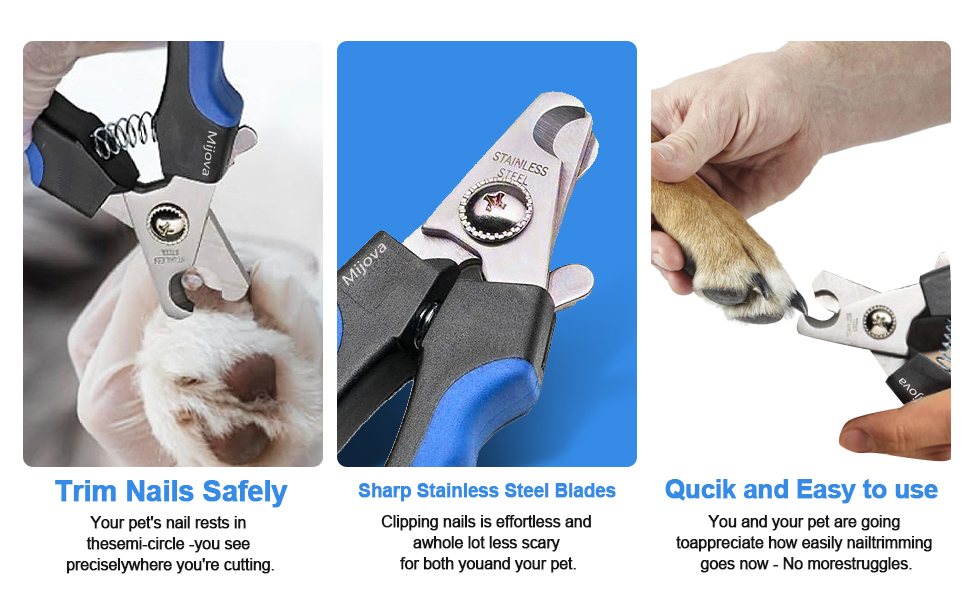Професійний кусачки для собак та котів, безпечні кусачки для догляду за нігтями, блакитні