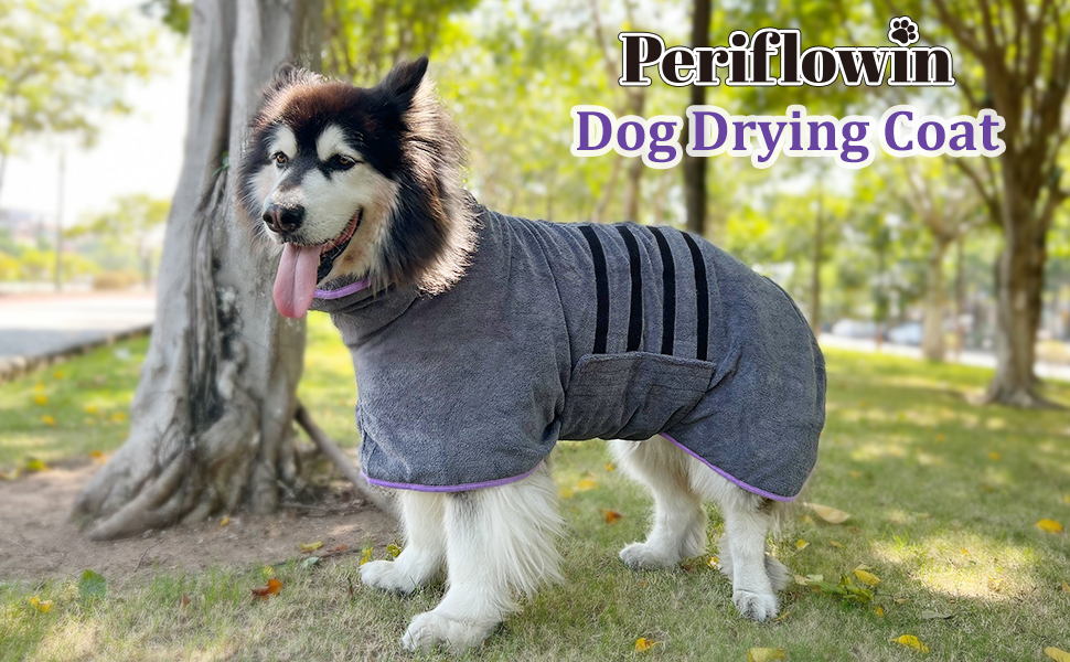 Рушник для собак, халат з мікрофібри, XXL, блакитний: швидковисихаючий, супер вбираючий, з регульованим коміром та поясом