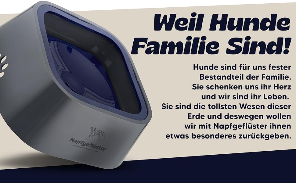 Napfgeflüster Bella - Миска для собак, 1 л, не проливається, для подорожей, миска для води для собак та котів
