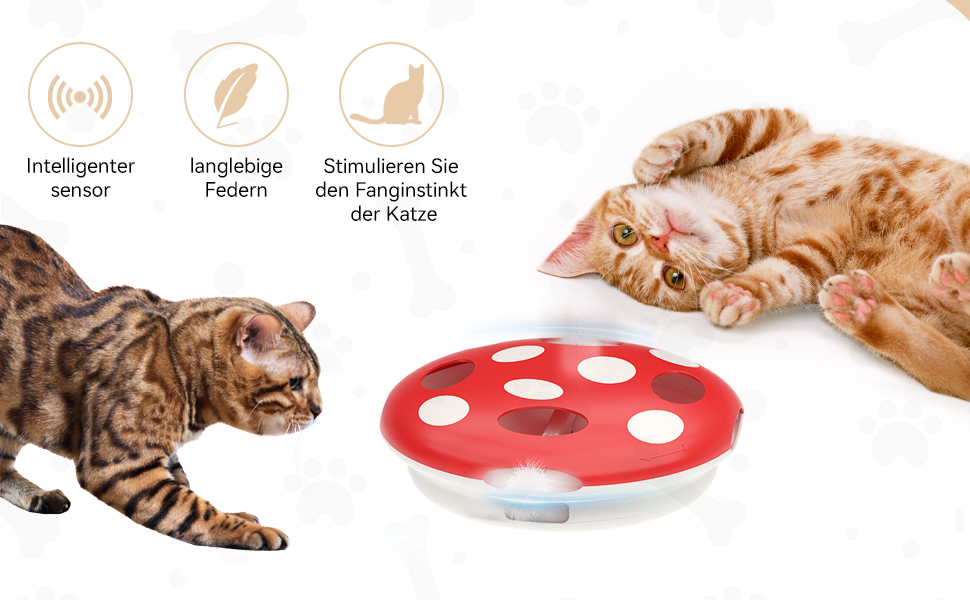 Інтерактивна іграшка для котів Namsan з інфрачервоним сенсором, USB-C зарядка, тиха, електрична - зелена