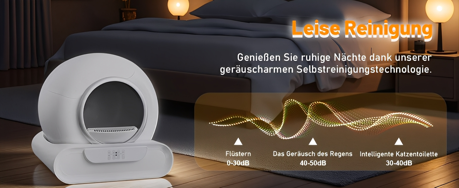 Автоматичний лоток для котів великого розміру з самоочищенням, 65л + 9л, з керуванням через додаток, низький вхід, видалення запаху, для кількох котів