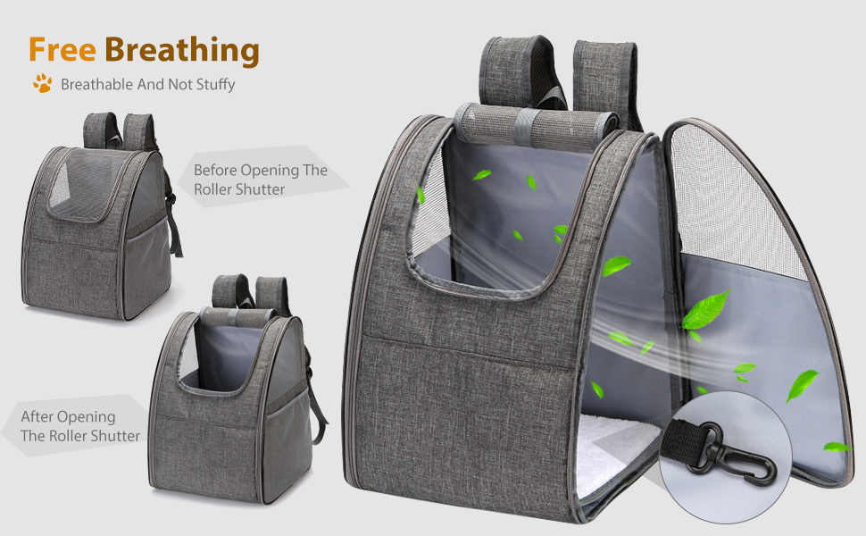 Рюкзак-переноска для кота/собаки PETCUTE: зручна та легка переноска для маленьких тварин. Зелений колір. Знімний килимок з флісу для прогулянок на природі.