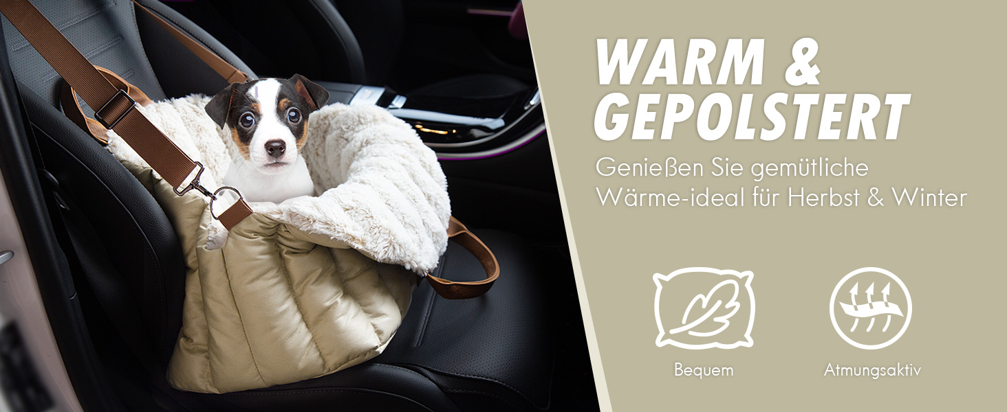 Автомобільне крісло, переноска та ліжко для маленьких собак ClevaHome – Крісло для собак до 4,5 кг, переноска для дому та вулиці