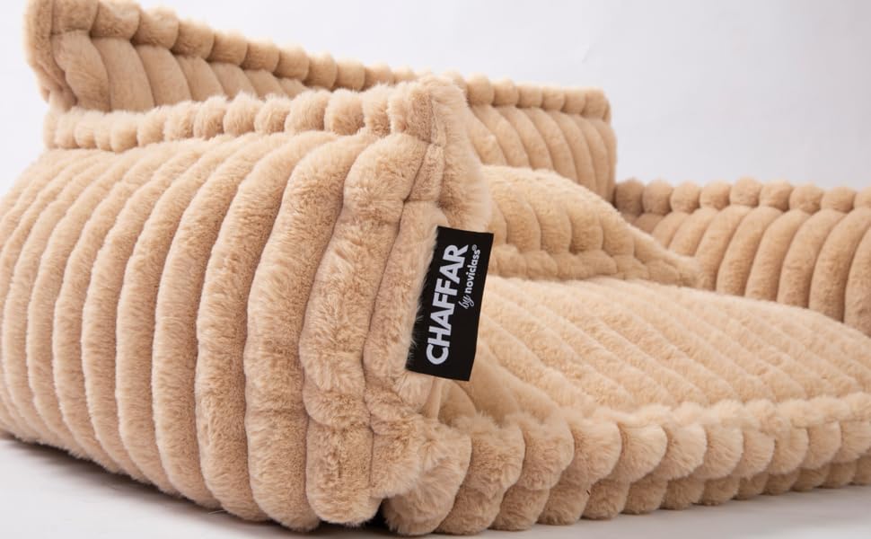 Диван для домашніх тварин Noviclass® Chaffar: ортопедичний, сучасний дизайн, матеріал - cord, розмір M (80см)