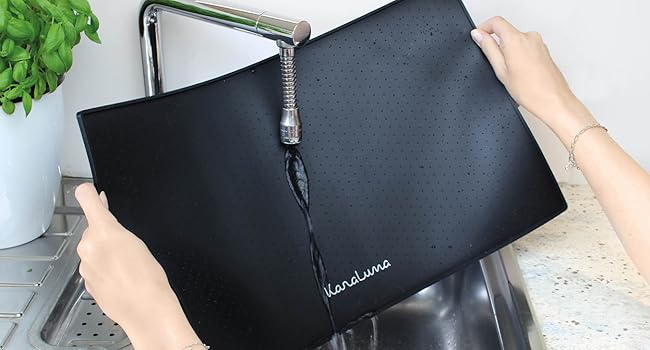 Підставка під посуд KaraLuna Premium Silikon, 60x40 см, прозора, вигнута