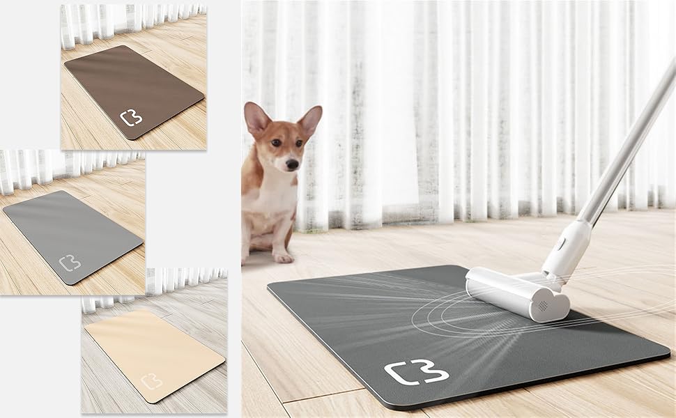 Водонепроникний килимок для годівлі котів GIBZ, 45x60 см, сірий