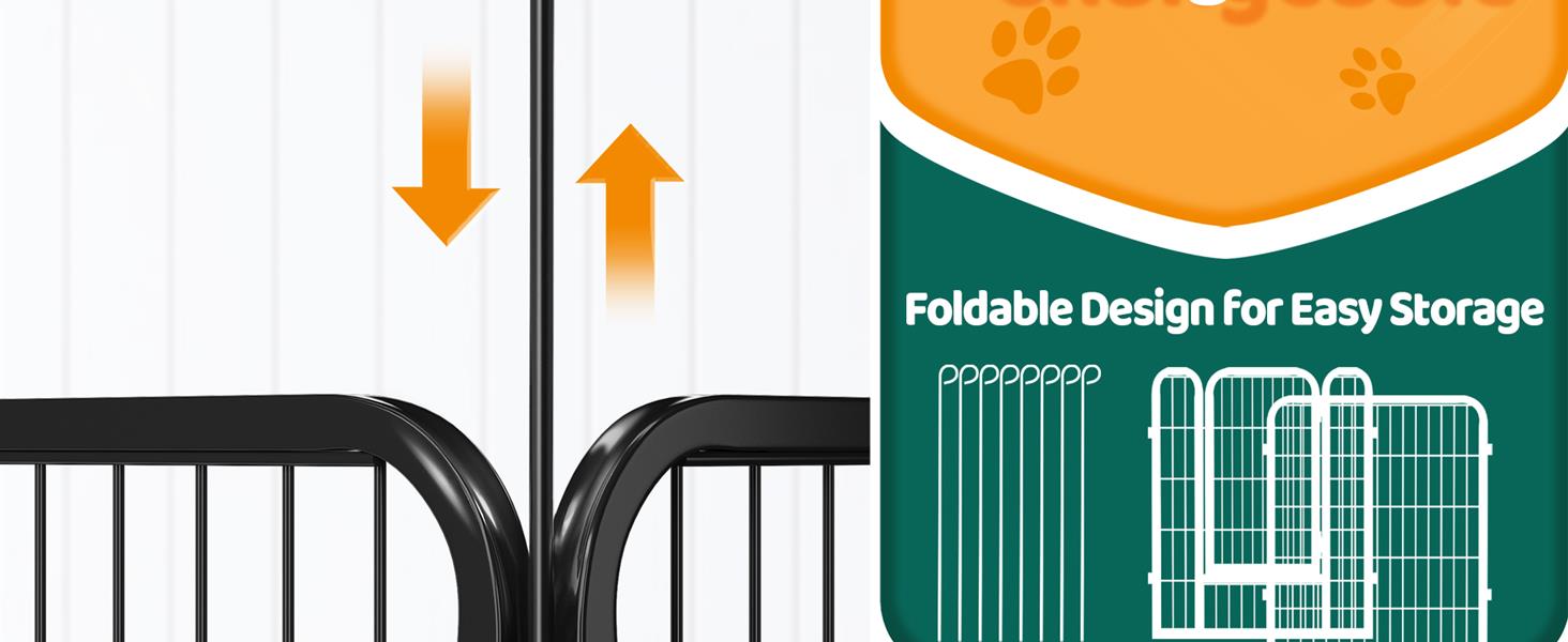 Клітка для цуценят Yaheetech 16-частинна з фіксацією, переносна для собак, ідеальна для дому та саду, легка збірка (80см, 24шт)