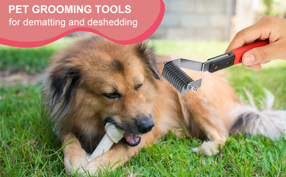 Професійна щітка для грумінгу собак та котів, видаляє підшерсток, розплутує шерсть (18 лез)