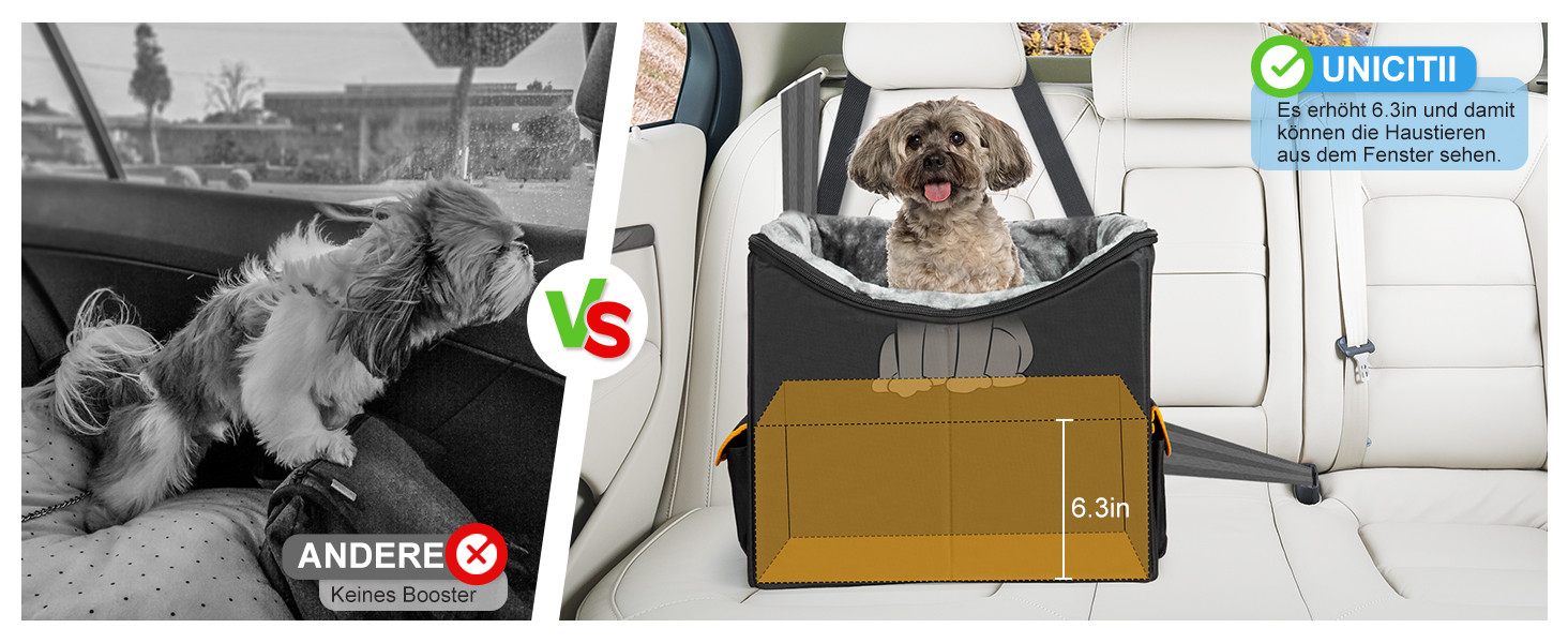 Автомобільний лежак для собак - переноска для собак, чорний, до 9 кг