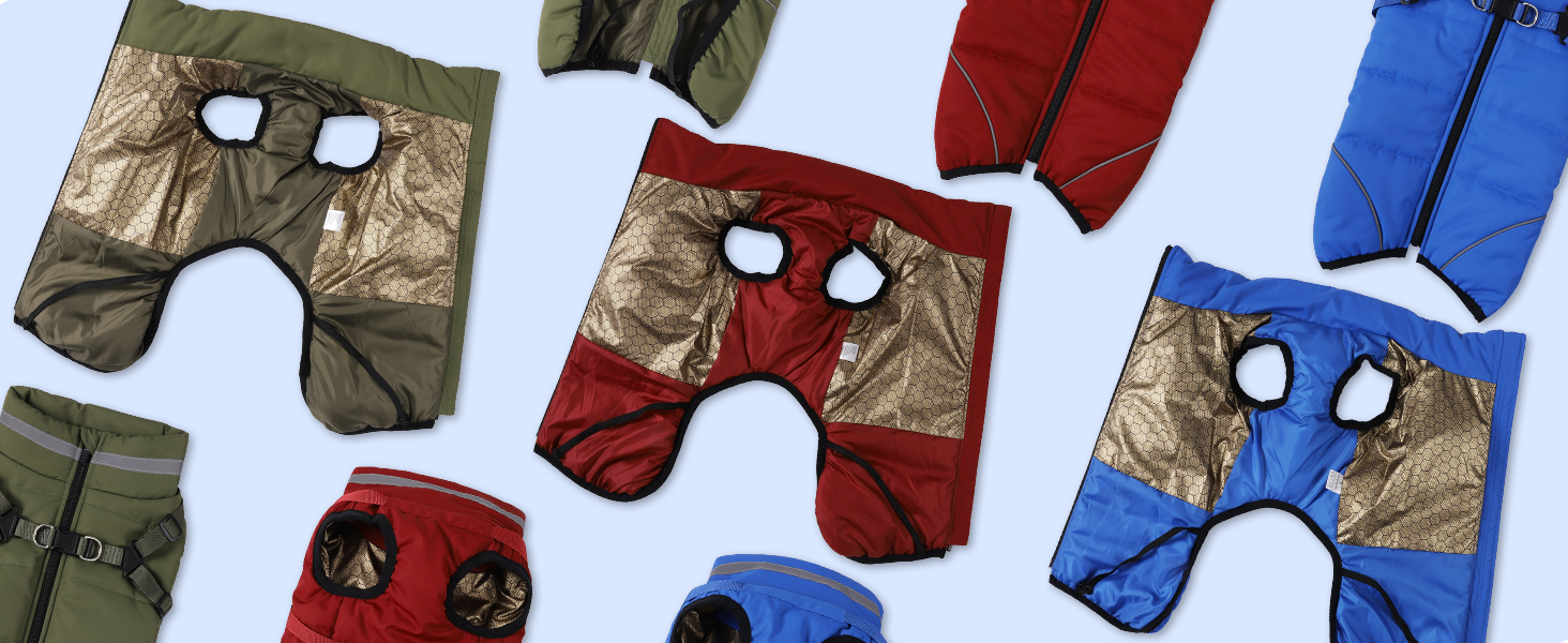 Тепла зимова куртка для собак з повним об'ємом, водонепроникна жилетка з нагрудником, підходить для цуценят, синього кольору