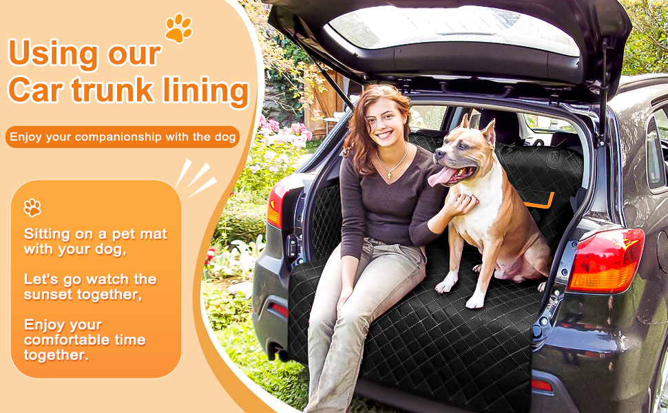 Захист для багажника автомобіля для собак з боковими та захистом краю багажника - універсальний килимок для багажника для собак. Водостійкий та стійкий до подряпин. Килимок для багажника автомобіля для собак, SUV, Van та універсалів