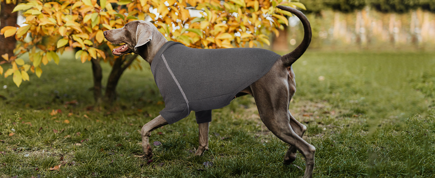 Теплий пуловер для собак IECOii з флісу, рожевий, 5XL (обхват грудей 93 см)