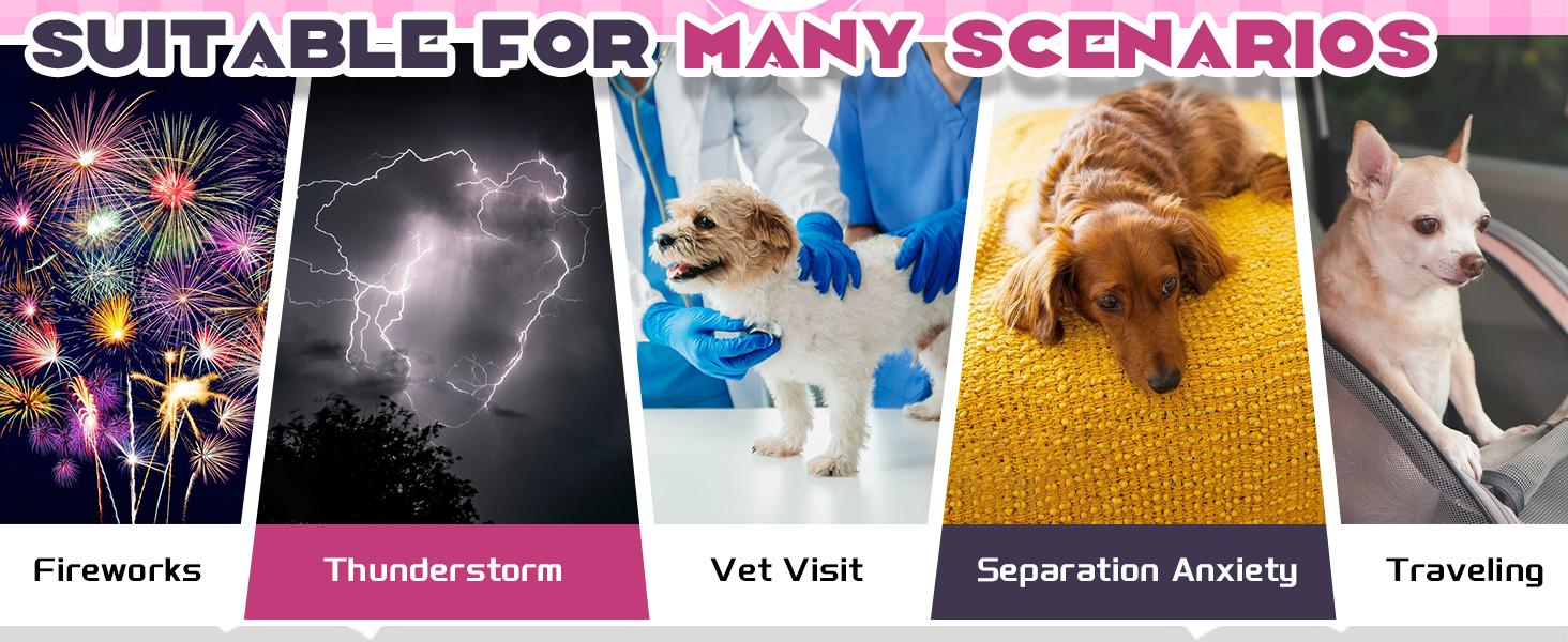 Теплий жилет для собак від страху феєрверків з високим коміром, захист вух, для маленьких собак, жилет-пуловер, колір фіолетовий (XS)