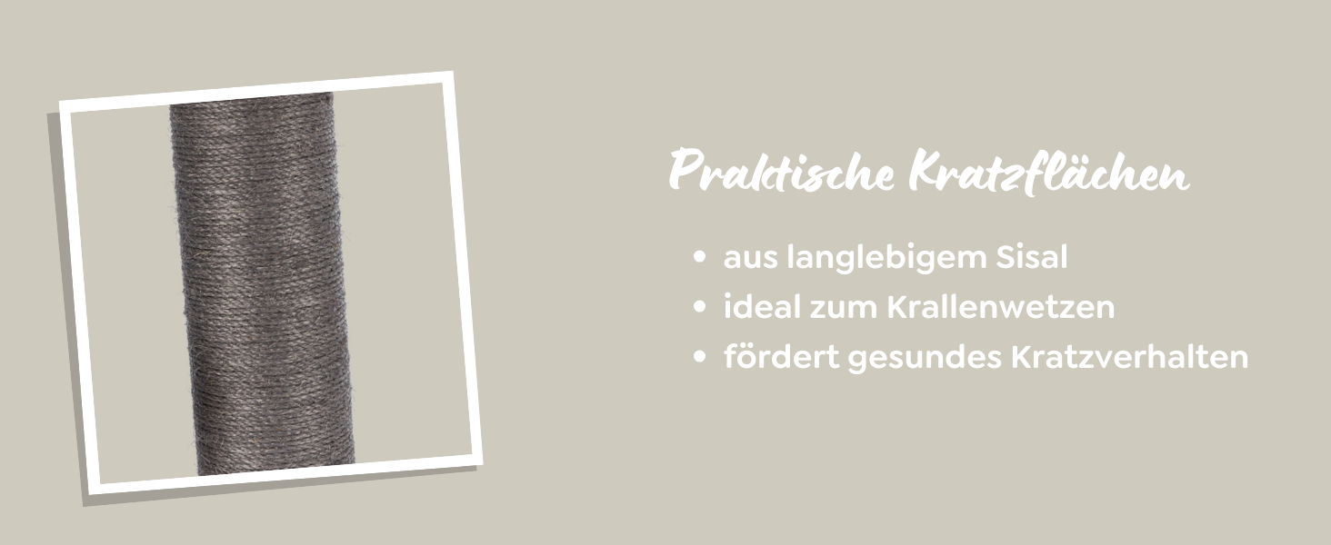 Дерев'яний будиночок для котів TRIXIE Marcello, 114 см, бежевий – багатоповерховий котячий будиночок з місцями для дряпання та іграми, стабільний та затишний