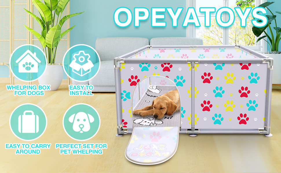 Клітка-манеж для тварин з нержавіючої сталі та міцного тенту, сіра та синя, для великих собак, котів та дрібних тварин