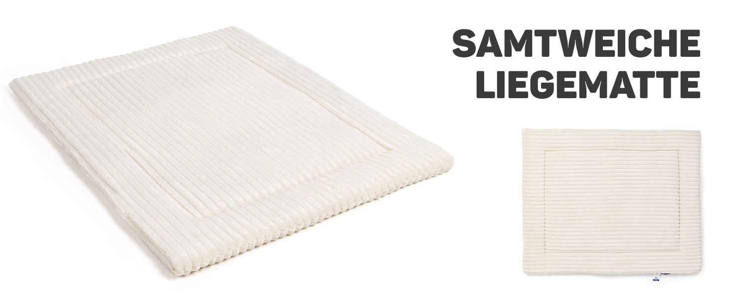 Килимок для собак Wallace & Jones Cardi, XXL, 130x90 см, бежевий, з м'якого корду