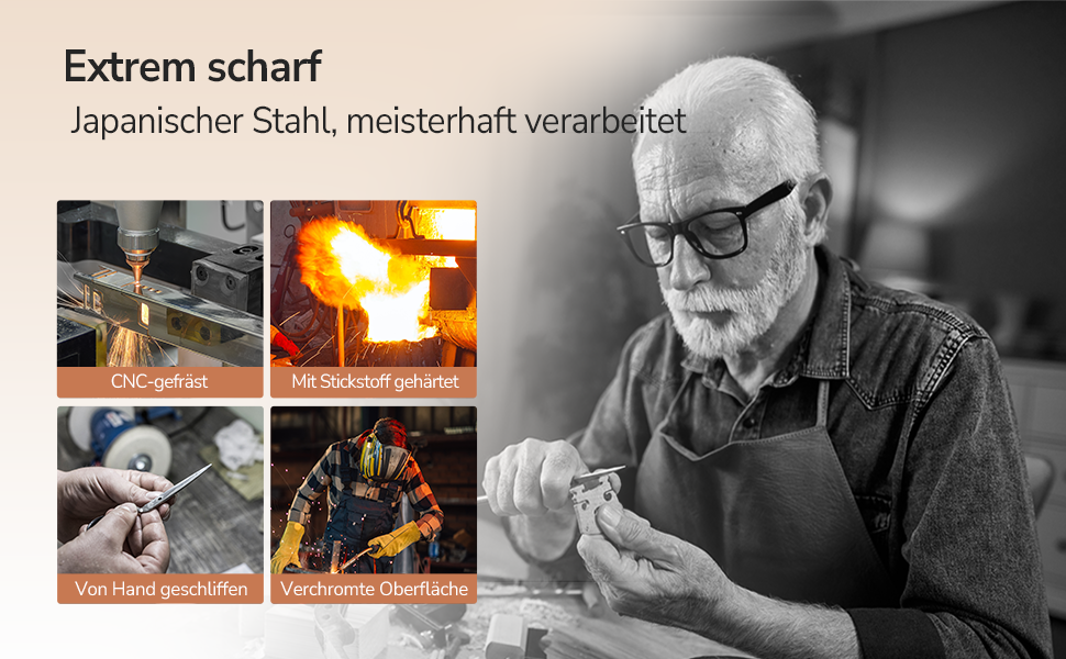 Професійний набір для стрижки волосся ULG: 2 ножиці (16,5 см), розріджувач, гребінець, затискачі, кейс. Підходить для чоловіків, жінок, дітей.