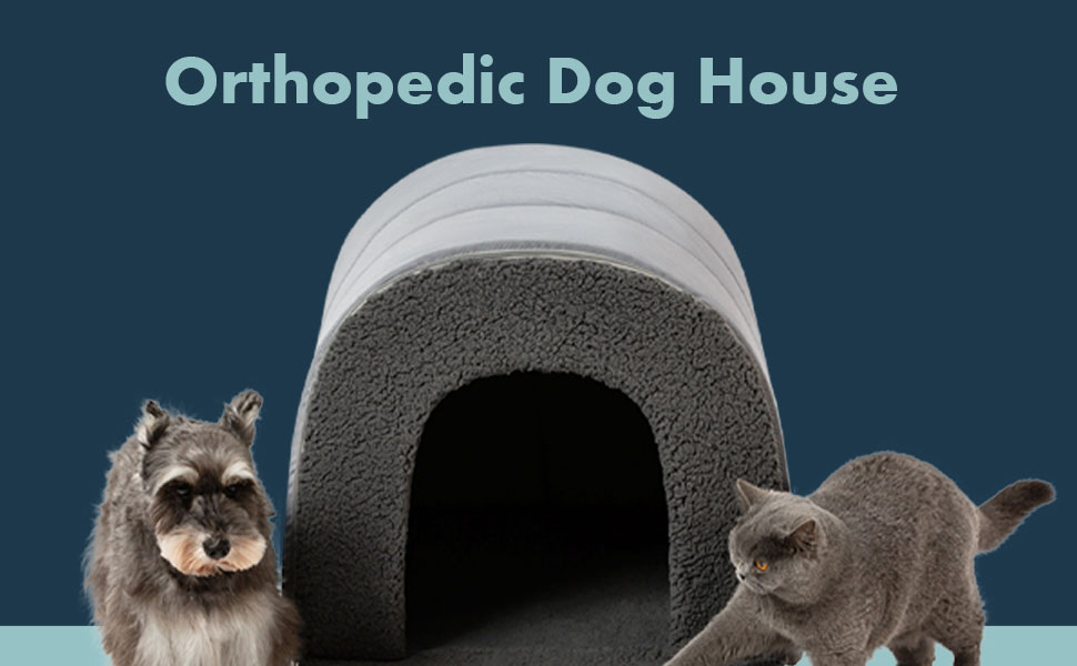Ортопедичне собаче ліжко Pelzin - будиночок для собак з піною типу 