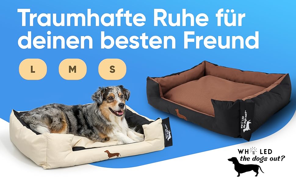 Міцне собаче ліжко для великих і маленьких собак, цуценят та літніх тварин. Собаче ліжко-софа, кошик з подушкою. Світлі та темні кольори, середні породи, з м'якою оббивкою. Виберіть колір S onyx