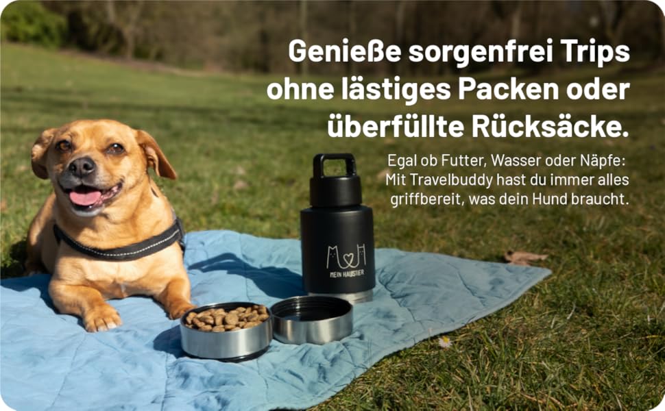 TravelBuddy 3-в-1: Поїлка для собак з мискою - витоків не буде | Для подорожей та прогулянок