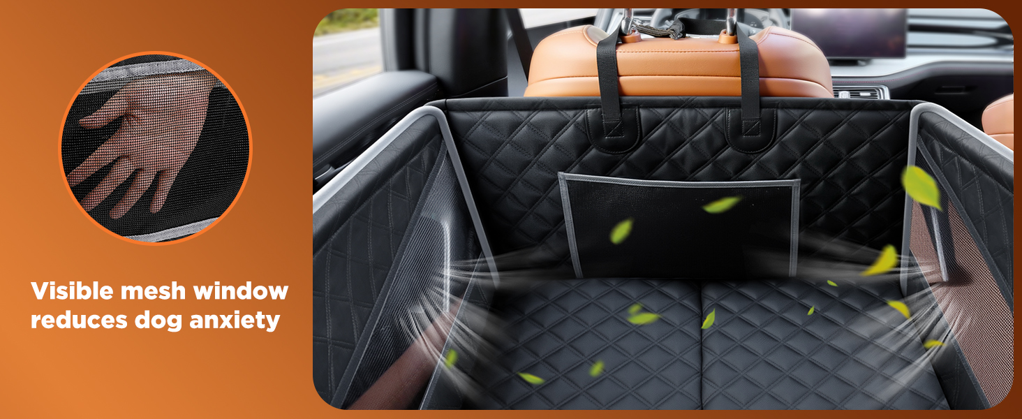Крісло для собак Gimars - міцне, водонепроникне, для великих та середніх собак, з ременями безпеки та сітчастими вікнами