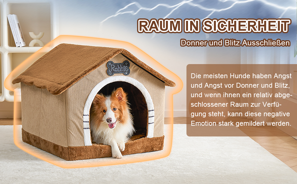 Будка для собак Jiupety, XL, 51x46x46 см, коричнева. Зручне ліжко-будка для собак вагою 7-14 кг, для дому