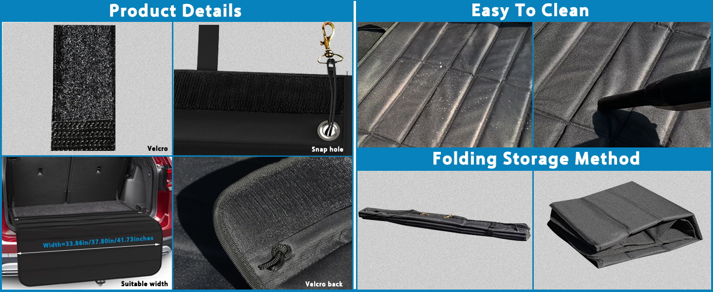 Захист для багажника автомобіля від бруду та подряпин для собак, 80x64 см, чорний. Водонепроникний, стійкий до розривів та подряпин. Килимок для транспортування собак та багажу в авто.