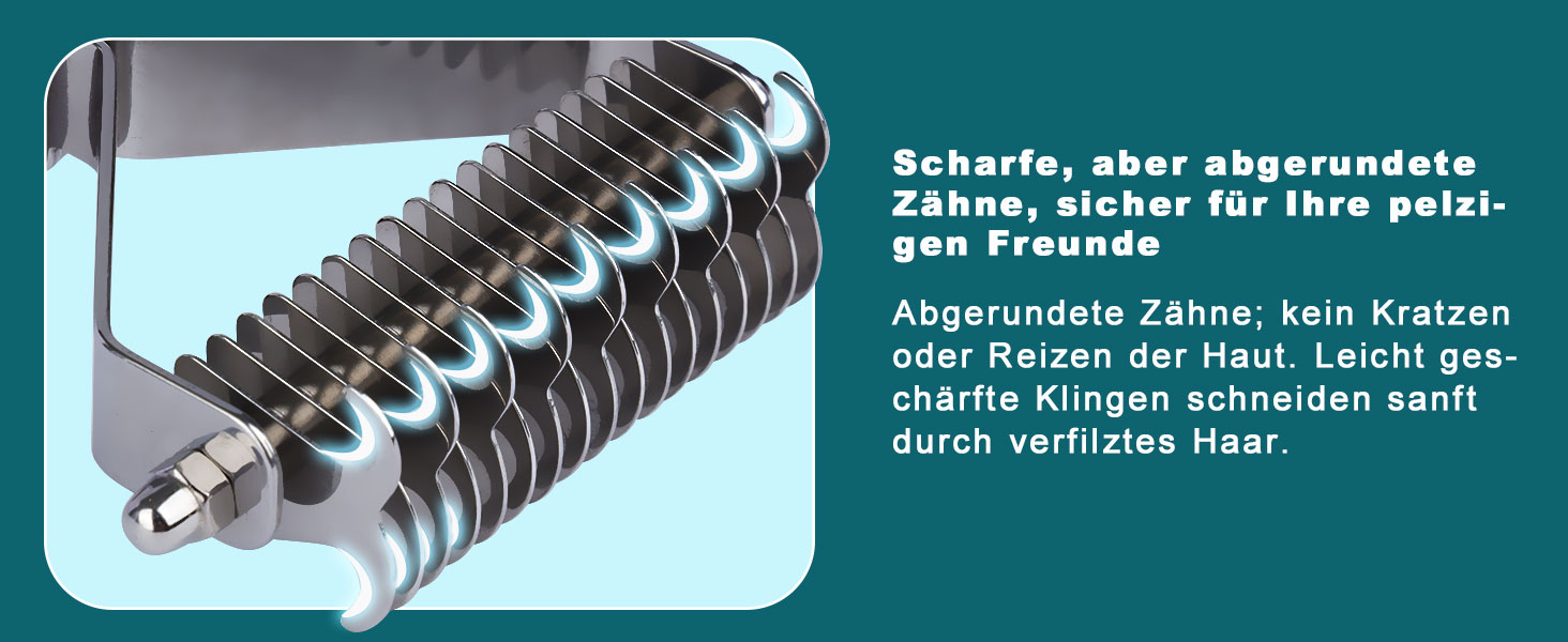 Трімстригуч Coat King для собак та котів - щітка для видалення підшерстка з 14 лезами (S:184*62mm)