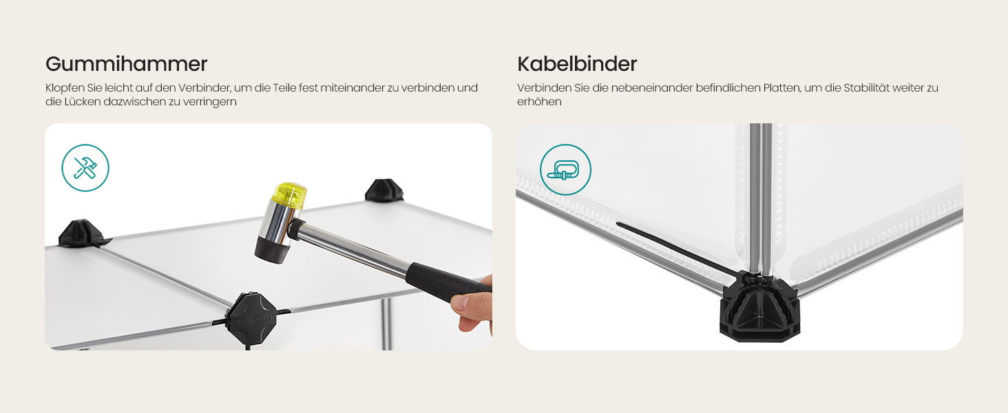 Клітка для дрібних тварин SONGMICS, 144 x 74 x 47 см, білий колір, LPC015W01 M