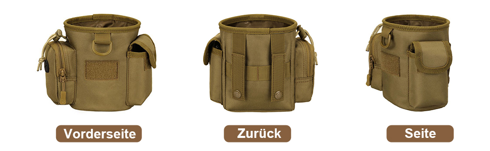 Сумка для тренування собак DONGKER, водонепроникна, з 2 кишенями, бежева