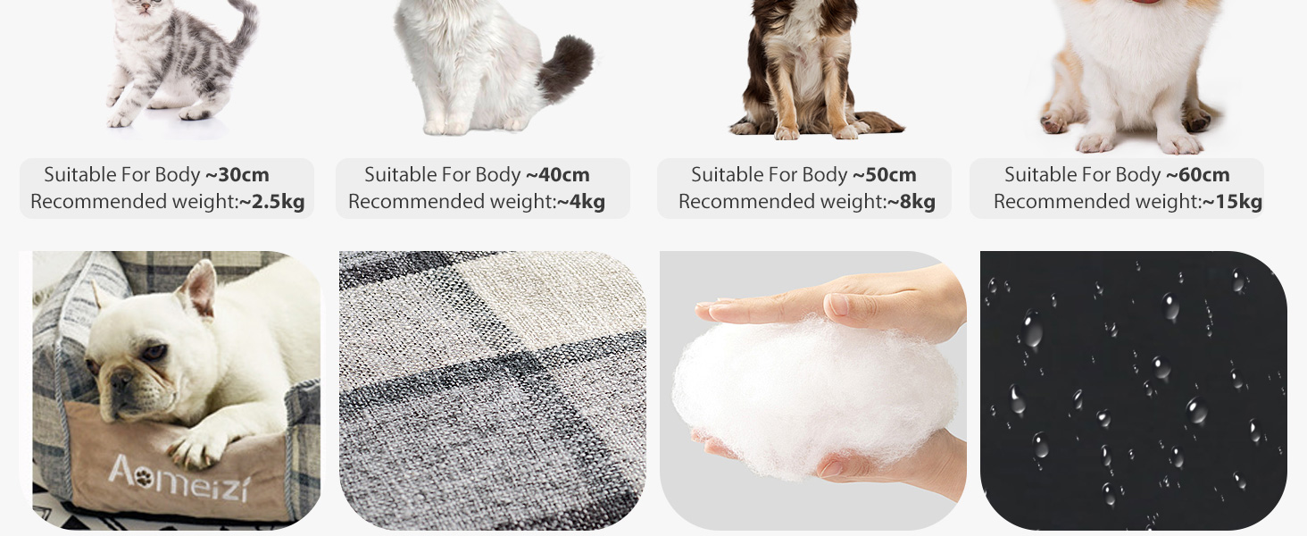 Ортопедичне ліжко для собак середніх та великих порід PETCUTE з знімним та миючим чохлом, антиковзаюче дно, м'яке диван-ліжко, сірий колір, з підголівником