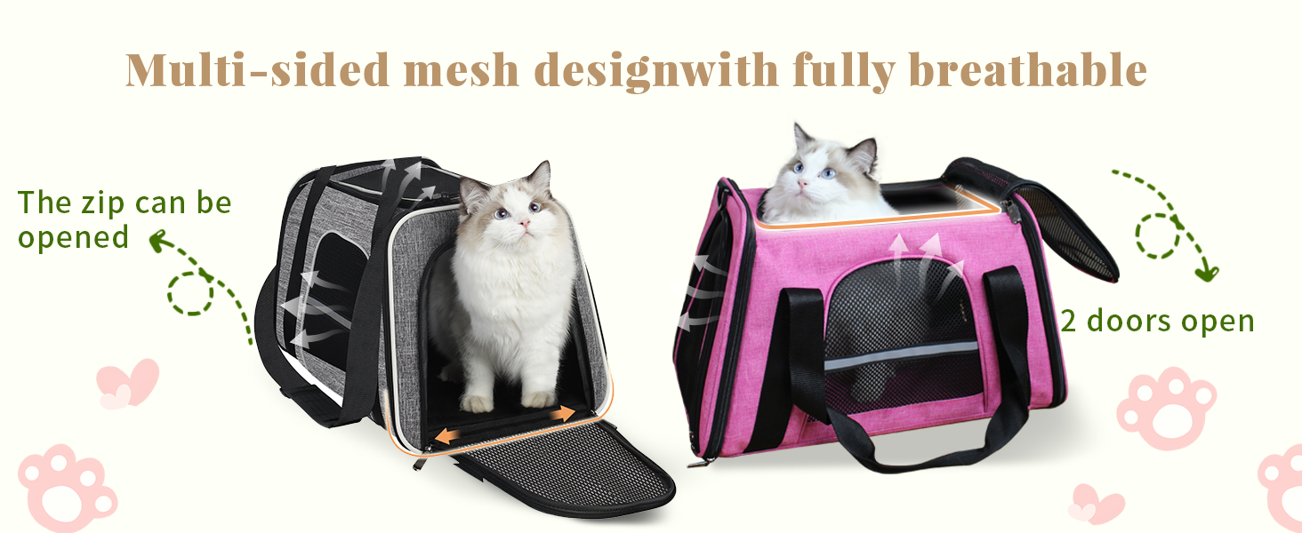 Транспортна переноска для кота, переноска для котів, складана переноска-сумка, переноска для собак, переноска з регульованим плечовим ременем, котяча переноска, червона