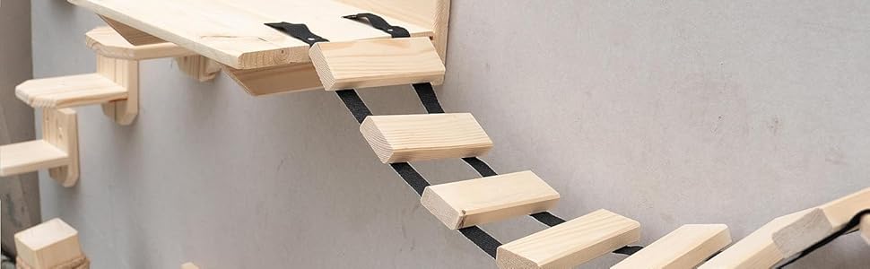 Сходи для котів, 5 сходинок, 1 м, для кріплення до стіни