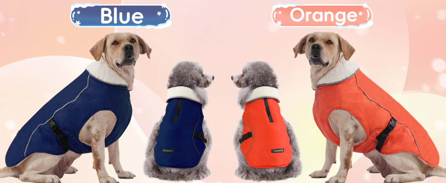 Зимова куртка для собак EMUST, тепла та вітронепроникна, червона, для середніх собак, розмір M